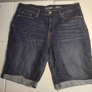 Signature Dark Blue Denim Shorts Size 16 #412